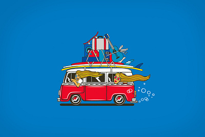 'SNAP IT WITH PEPSI' CAMPAIGN FOR CANADA branding camper character illustration pepsi surf van vector