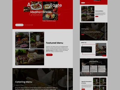 Mediterranean Restaurant Website UI ui