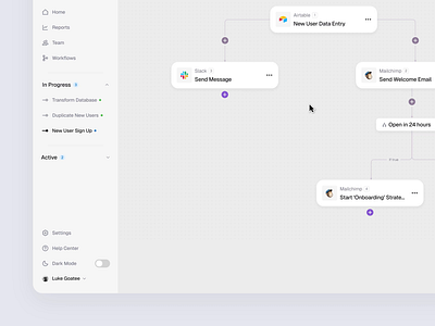 Integrations - AI Automation Platform ai animation automation concept dashboard integrations search ui web