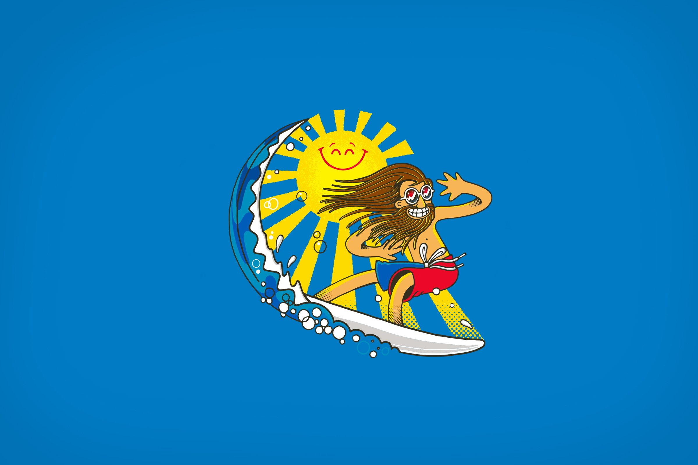 'SNAP IT WITH PEPSI' CAMPAIGN FOR CANADA branding character hair illustration man pepsi sun surf vector wave