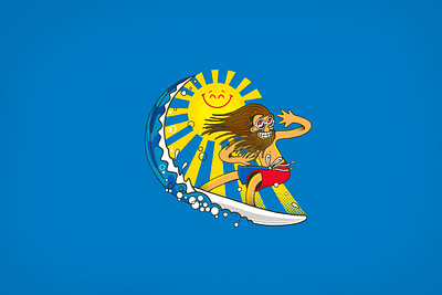 'SNAP IT WITH PEPSI' CAMPAIGN FOR CANADA branding character hair illustration man pepsi sun surf vector wave