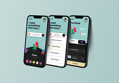 Flower ordering experience app design ecommerce flow order product design purchase ui ux