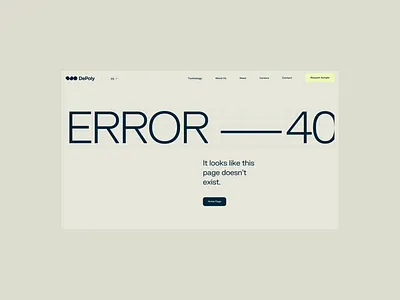 Error page design 404notfound cleanaesthetics depoly designinspiration error404design errorpagedesign fiftysevenstudio typography webdesign webpageoops