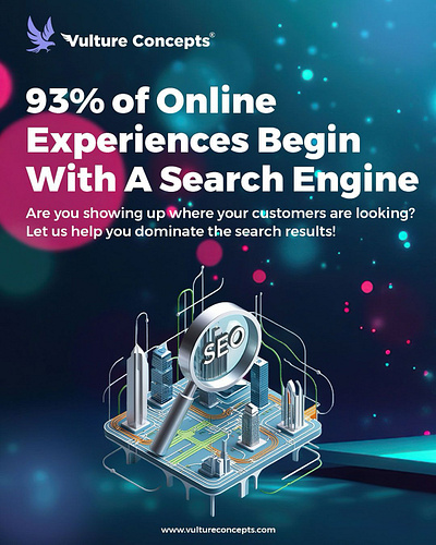 Online Experiences Begin With A Search Engine searchenginemarketing searchengineoptimization searchenginerankings searchresults seo vultureconcepts