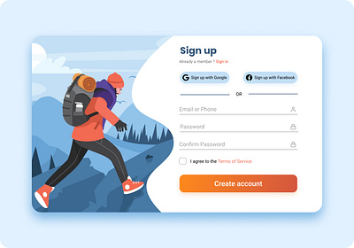 Daily UI - Sign up sign up sign up form travel travel app ui travel sign up ui