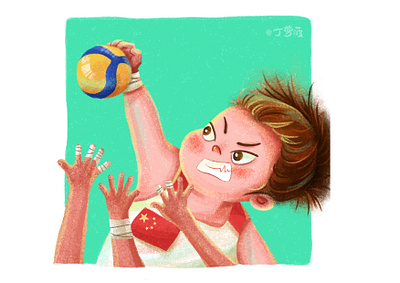Olympic champion series丨Zhu Ting illustration