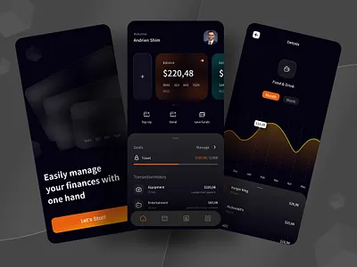 Simple wallet ui bank banking bitcoin card credit cryptocurrency exchange finance financial graphic design money payment qclay uiux wallet