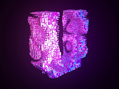 U 36daysoftype 3d 3dart 3dfont 3dtype aftereffects animation c4d cinema 4d cinema4d design disco graphic design kinetictypography logo logoanimation motion graphics typeanimation typography voxel