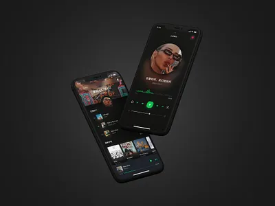 复古音乐播放器 app chinese design ui