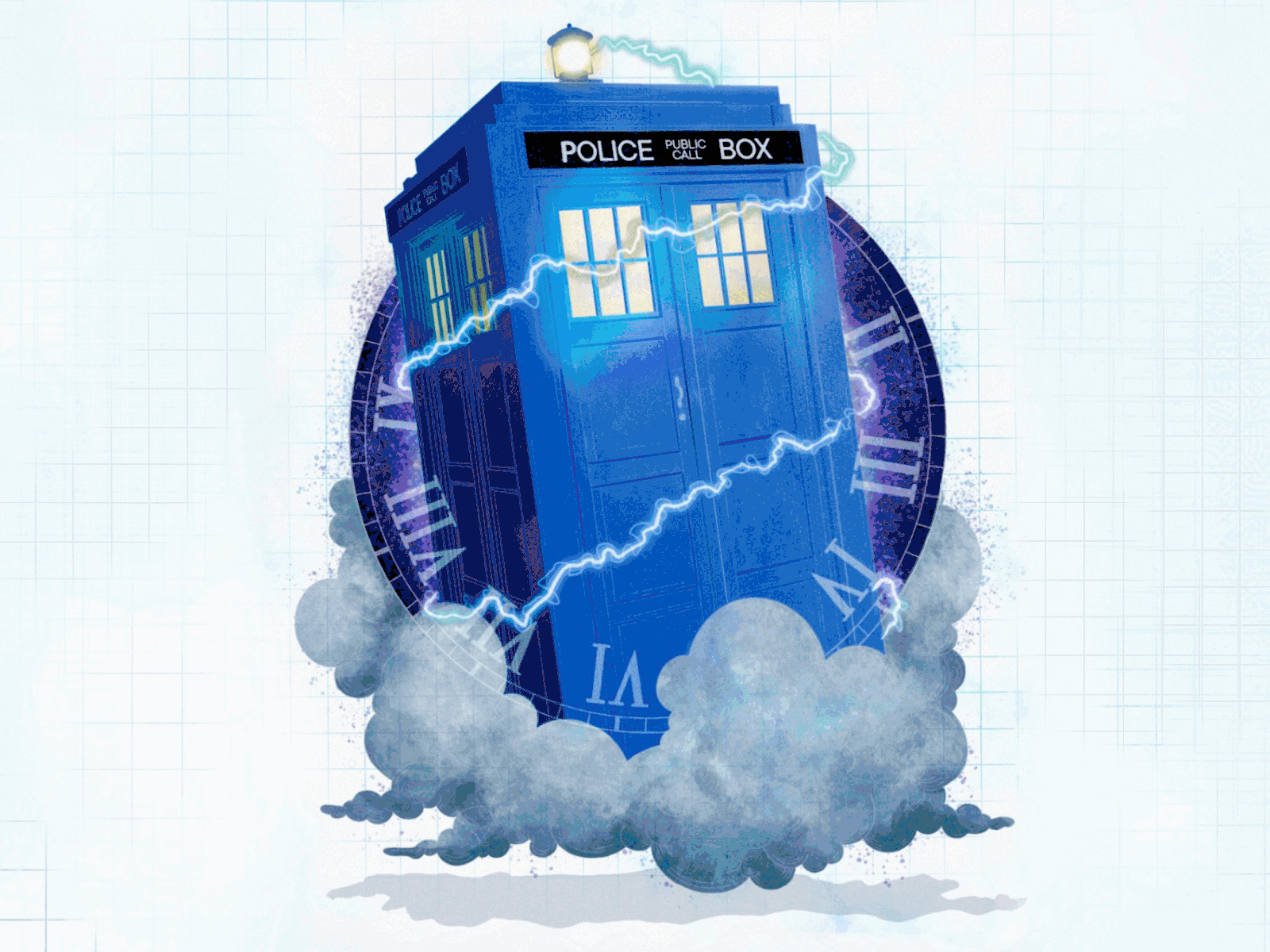 TARDIS 2d artwork colorful doctorwho drawing fanart illustration procreate sci fi tardis timetravel