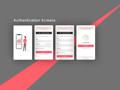 Authentication Screen (Login/Sign Up Screens) design designer looking for job ui ui design ux design uxdesign