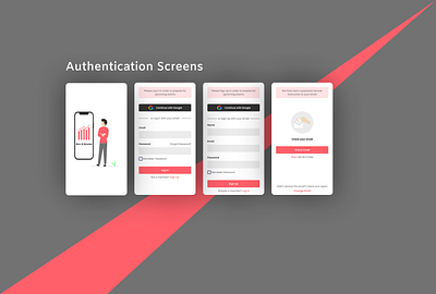 Authentication Screen (Login/Sign Up Screens) design designer looking for job ui ui design ux design uxdesign