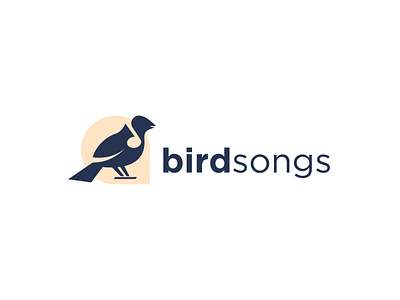 Birdsongs logo concept animal logo bird bird icon bird illustration bird logo branding eagle logo flying bird icon identity logo logos logotype lyrics music player playlist sing song typography vector