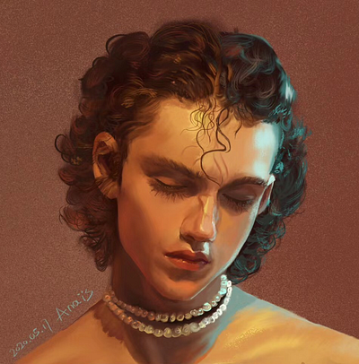 漂亮小哥哥-手绘 painting