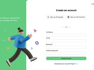 Sign up page 3d animation branding design illustration illustrator ui
