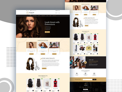 Ninchi Hair Wig Collections Website Design art branding creative design designer developemt ui web web designer website wordpress