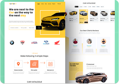 car rent landing page automotive best best landingpage car deale dealership design idea inspiration interface popular race rent top ui ux visual web