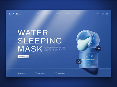 Laneige_Concept Design conceptdesign dailyui headerdesign herodesign productwebsite skincare ui uidesign uiinspiration uiux uxdesign website websitedesign webui