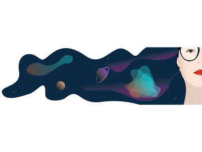 Space Mary illustration vector