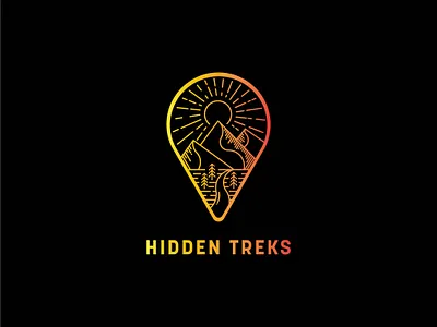 Hidden Treks - Crest Logo brand design branding crest crest design illustration logo logo design travel logo vector