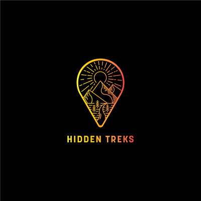 Hidden Treks - Crest Logo brand design branding crest crest design illustration logo logo design travel logo vector