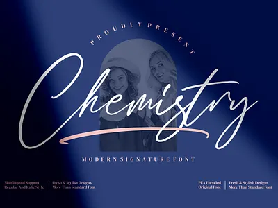 Chemistry - Modern Signature Font handwriting handwritten script