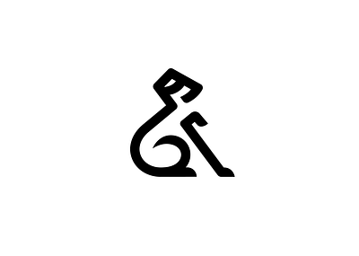 Sit ampersand... stay ampersand. ampersand brand branding dog icon identity logo