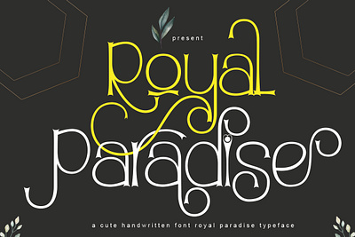 Royal Paradise design font awesome font design hand drawn illustration lettering logo monongramfont typography ui