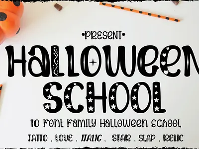 Halloween School animation branding design font awesome font design graphic design hand drawn illustration lettering logo monongramfont motion graphics typography ui