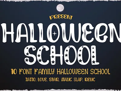 Halloween School 3d animation branding design font awesome font design graphic design hand drawn illustration lettering logo monongramfont motion graphics typography ui