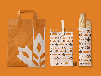 Sourdough Queen - Rebrand Online Bakery bakery baking branding cooking food food branding food packaging logo maple leaf packaging pastry pattern rebrand wheat