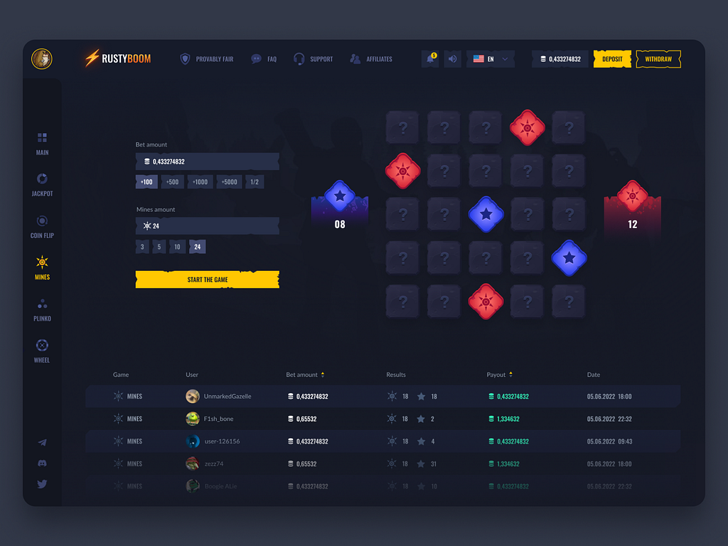 RUST Gambling Design by Romanov for Royal Design Studio on Dribbble