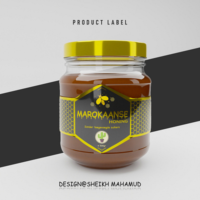 Product Packaging│ Honey Jar Packaging │ Product Label 3d box design honey label honey packaging label label design package packaging product pacakge