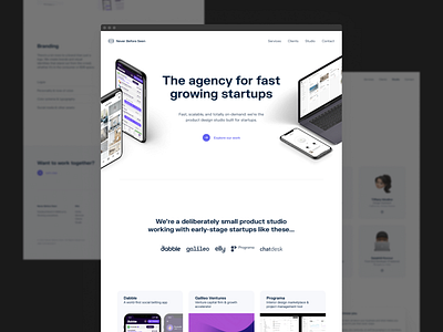 Never Before Seen's 2021 Brand Refresh agency branding minimal webflow website