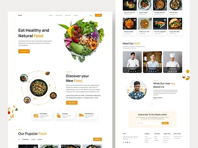 Food Landing Page Design branding design designer food delivery web food landing page graphic design landing page case study restaurant web design ui ui designer uiux ux designer web design web page design