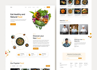 Food Landing Page Design branding design designer food delivery web food landing page graphic design landing page case study restaurant web design ui ui designer uiux ux designer web design web page design