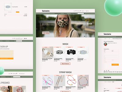 Salutaire - Mask and Strap Mask e-Commerce design ui