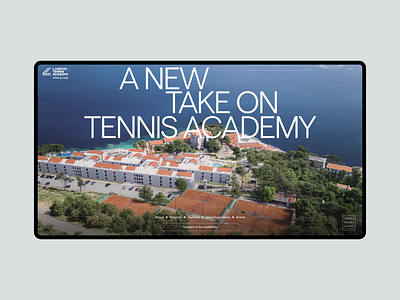 Ljubicic Tennis Academy art direction design graphic design layout motion graphics typography ui website