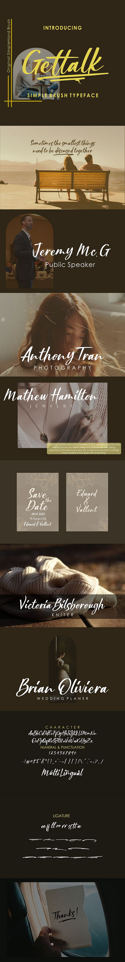 Gettalk the simple brush modern font