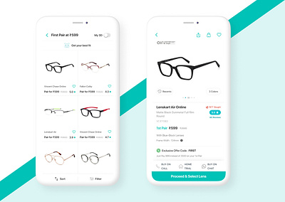 Redesigned Lenskart Product Page design ui uiuxdesign user experience ux