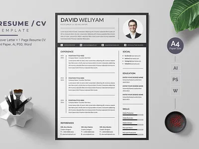 Modern Resume-14 cv modern design professional design resume
