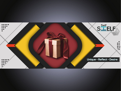 Facebook Cover Photo black branding clean cover creative design facebook gift graphic design logo page photo shadow shelf vector white yellow