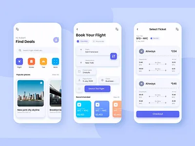 Flight Booking App. 3d branding design graphic design illustration logo typography ui ux vector