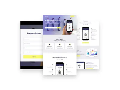 Qapp Landing Page app branding website wesite design