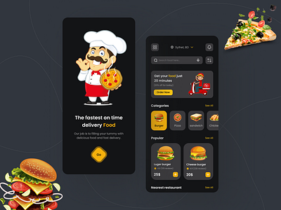 Food Delivery Mobile App Design app app design app ui design design food and drink food app food delivery food delivery app food delivery application food delivery service food illustration fooddelivery mobile app mobile app design mobile app ui mobile design mobile ui ui ui design ui ux