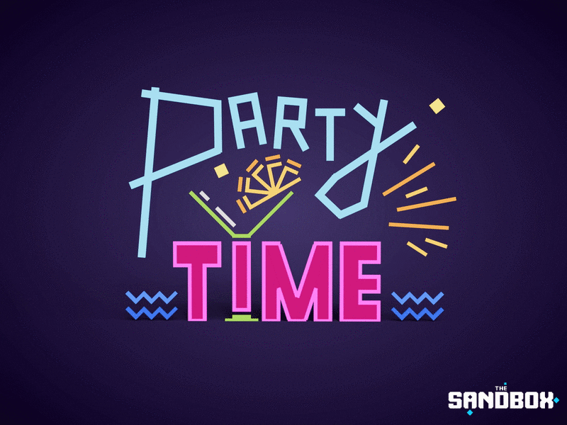 Neon Party Time Sign 3d 3d art design game art game asset gamedesign illustration logo neon nft nfts sign tsb voxel voxelart