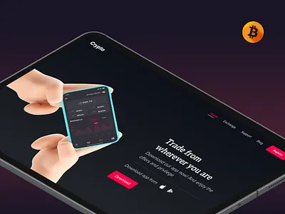 Crypto exploration app bitcoin branding clean crypto cryptocurrency dodge flat graphs ipad minimal sketch ui
