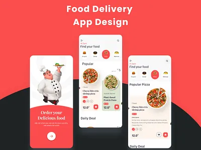 Food Delivery app adobe xd design figma ui ux