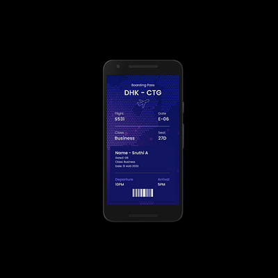Daily UI #024 - Boarding Pass