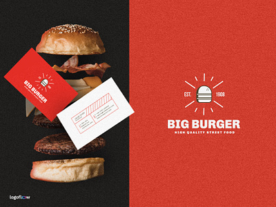 Big Burger | Branding beef black brand branding burger chicken design fast food food fries icon identity illustration logo red
